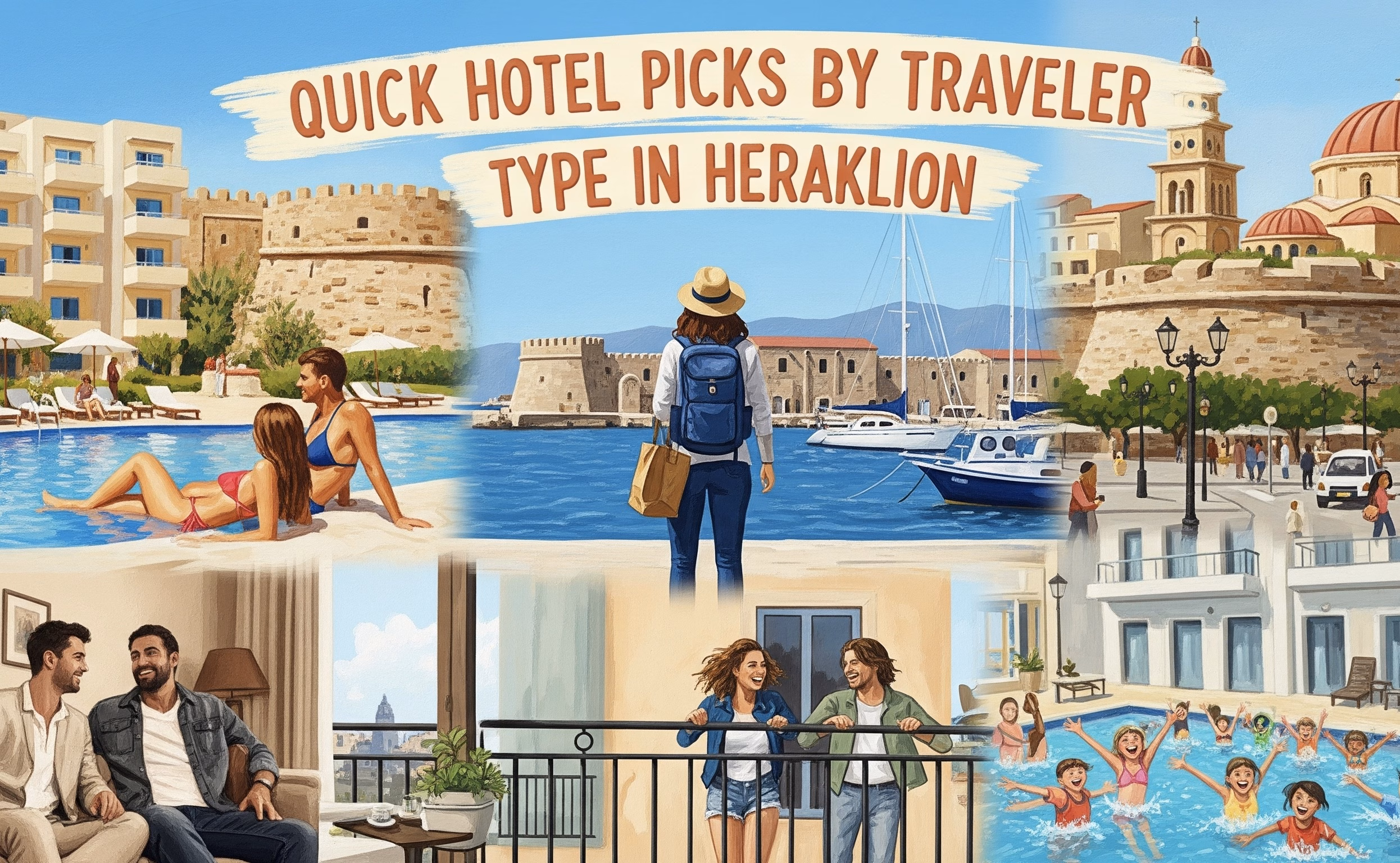Quick Hotel Picks by Traveler Type in Heraklion Quick Hotel Picks by Traveler Type in Heraklion